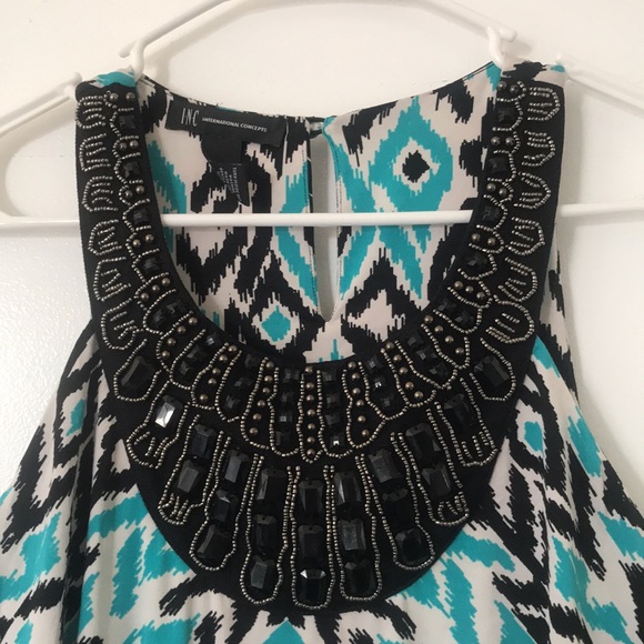 INC Maxi dress with embellishment on neck - Picture 2 of 4